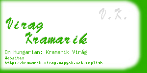 virag kramarik business card